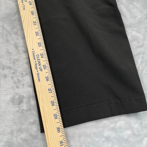 Ann Taylor Dress Pants Womens 6 Black Flat Front Mid-rise 30" Inseam Office - Picture 8 of 14